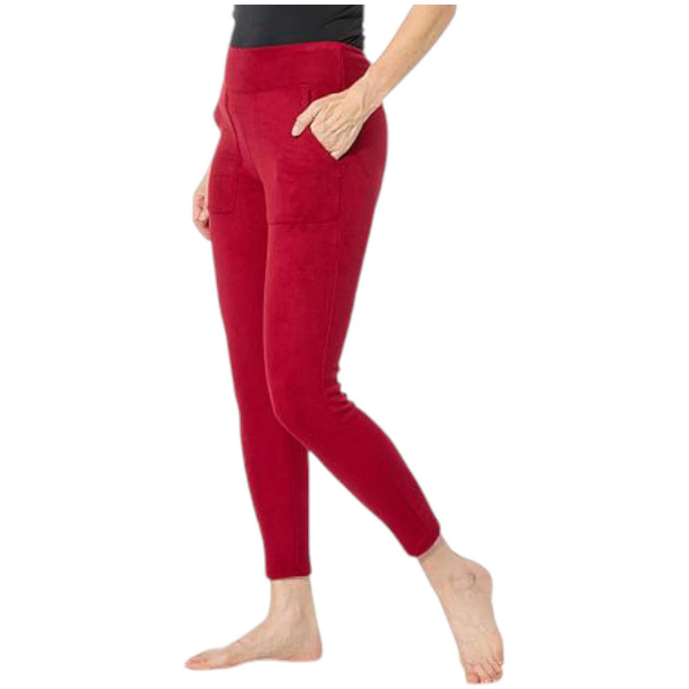 Comfort Code Women's Pull-On Stretch Fleece Legging Dark Red - Regular